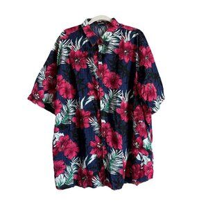 JOGAL‎ Men's Tropical Casual Button Down Short Sleeve Hawaiian Aloha Shirt XXXL